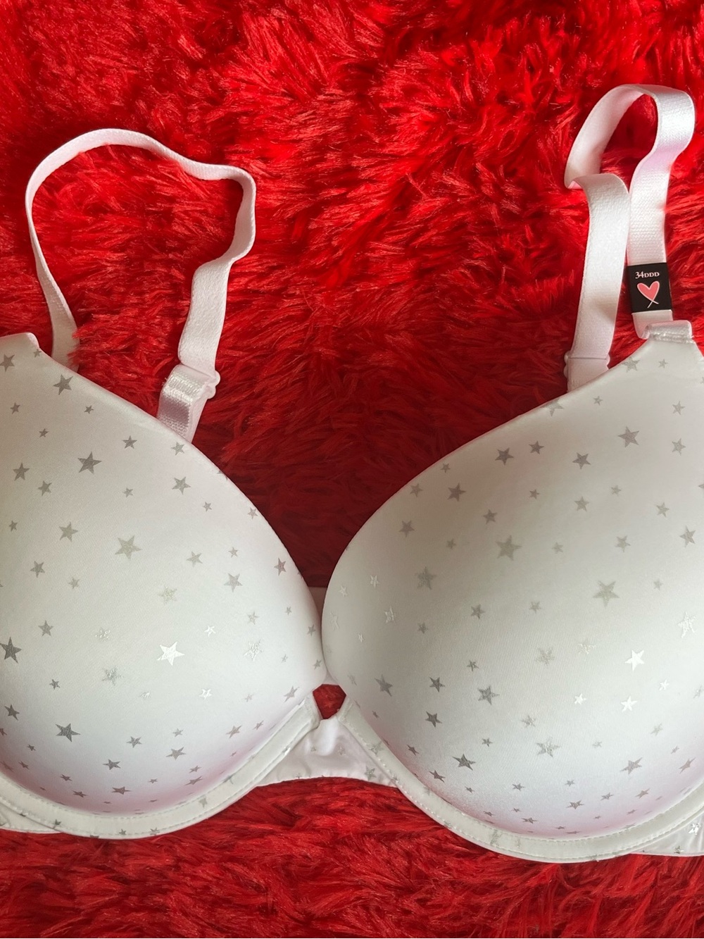 Victoria's Secret Sexy Tee Push Up Bra with Silver Star Print Size 34DDD NWT - Picture 11 of 13